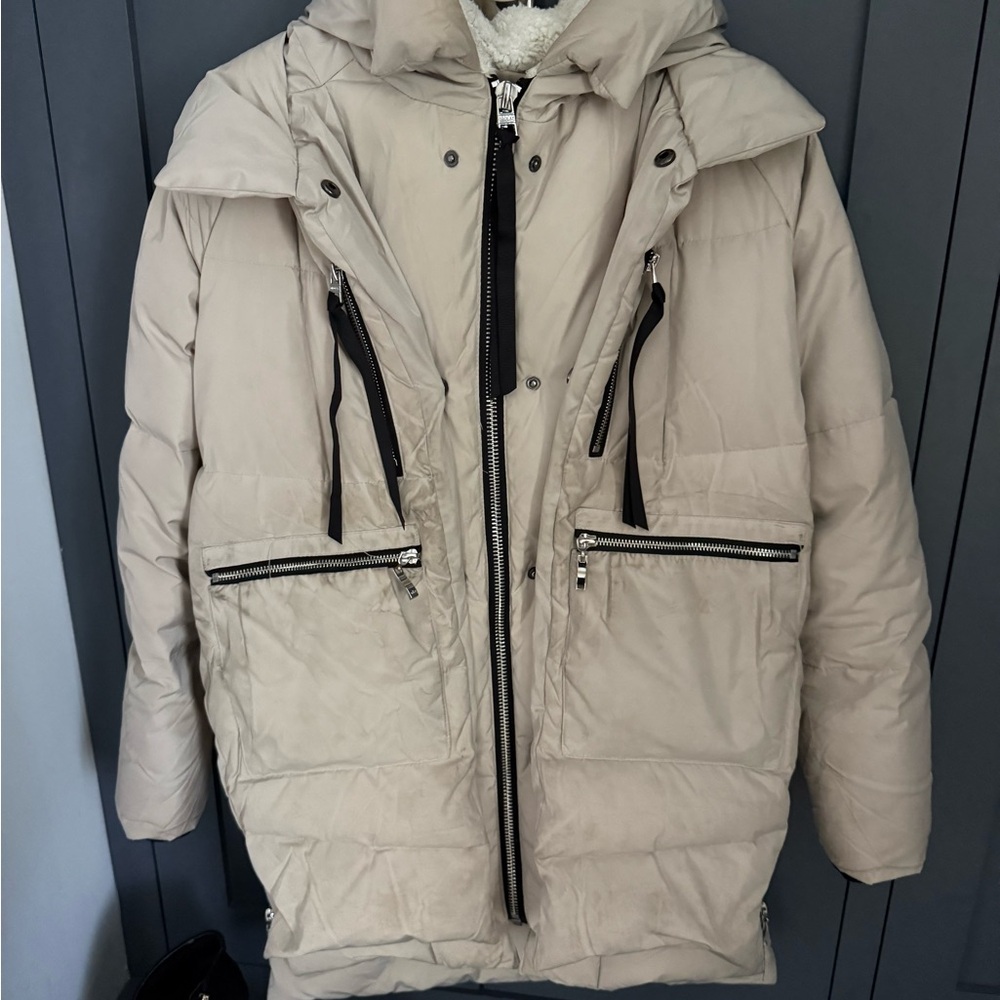 OROLAY Women's Light Tan Puffer Coat